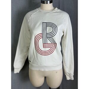Lacoste Roland Garros French Open RG Monogram Sweatshirt Cream Navy Red XS
